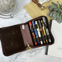 Girologio - Leather 12 Zip Pen Case