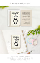 Wearingeul Embroidered Bookmark - World Literature - Monday or Tuesday