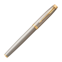 Parker IM Rollerball Pen - Premium Warm Gray with Gold Trim