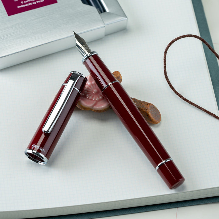 Pilot Prera Fountain Pen - Red Brown -Fine