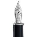 Pelikan Souveran M805 Fountain Pen - Black/Blue with Silver Trim