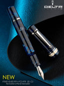Delta Reservoir 2.0 Fountain Pen - Blue Grey Mother of Perl