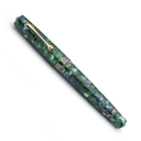 Leonardo Momento Zero Fountain Pen - Iride Green/Blue with Gold Trim