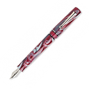 Delta Spaccanapoli Fountain pen - Ruffo (Pink Swirl) with Silver Trim