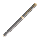 Waterman Hémisphère Engraved Rollerball Pen - Metallic Grey with Gold Trim
