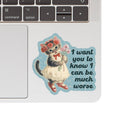 Juju and Moxie - Feisty Kitty Cat Sarcastic Cute High Quality Vinyl Sticker