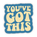 Big Moods - You've Got This Groovy Text Blue Sticker
