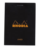 Rhodia Classic Notepad - 6" x 8.25"- Graph - Black