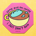 Robot Dance Battle - Some Run On Coffee Frog Sticker