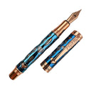 Conklin Endura Deco Crest Fountain Pen in Demo Blue with Rosegold Trim