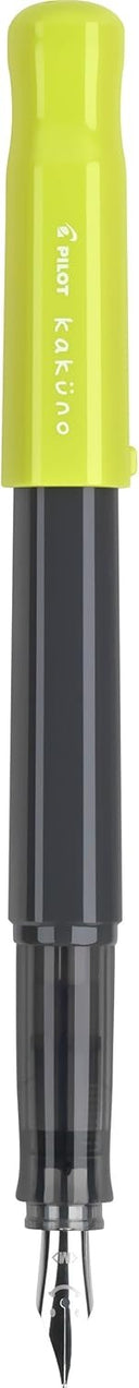 Pilot Kakuno Fountain Pen - Gray Barrel/Lime Cap