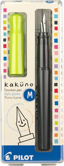 Pilot Kakuno Fountain Pen - Gray Barrel/Lime Cap