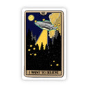 Big Moods - "I Want To Believe" UFO Tarot Card Sticker