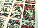 The Portland Stamp Company - Drunk Cats - Lick & Stick Stamps