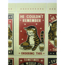 The Portland Stamp Company - Drunk Cats - Lick & Stick Stamps