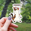 Mimic Gaming Co - Cat Playing With Dice Sticker - 3"