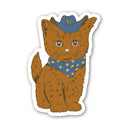 Big Moods - Blue Cowboy Hat Cat Sticker