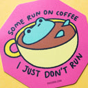 Robot Dance Battle - Some Run On Coffee Frog Sticker
