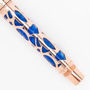 Conklin Endura Deco Crest Fountain Pen in Blue with Rosegold Trim