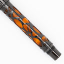 Conklin Endura Deco Crest Fountain Pen in Orange with Gunmetal Trim