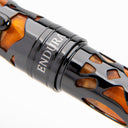 Conklin Endura Deco Crest Fountain Pen in Orange with Gunmetal Trim
