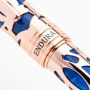 Conklin Endura Deco Crest Fountain Pen in Blue with Rosegold Trim