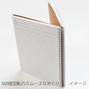 MARUMAN SPIRAL NOTE BASIC NOTEBOOK A5 6.5MM. LINE RULED 80 SHEETS