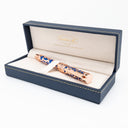 Conklin Endura Deco Crest Fountain Pen in Blue with Rosegold Trim