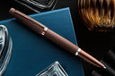 Diplomat Viper Fountain Pen in Brown Guilloche
