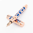 Conklin Endura Deco Crest Fountain Pen in Blue with Rosegold Trim