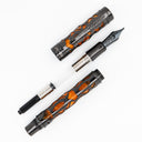 Conklin Endura Deco Crest Fountain Pen in Orange with Gunmetal Trim