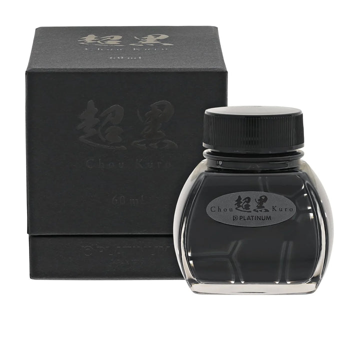 Platinum Chou Kuro Bottled Ink in Blackest Black - 60mL