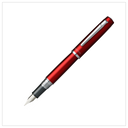 Platinum Procyon Fountain Pen - Carmine Red