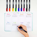 Fudenosuke Colors Calligraphy Brush Pens - 10-Pack